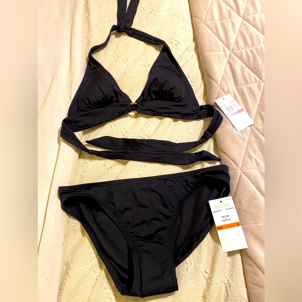 NWT Michael Kors black bikini